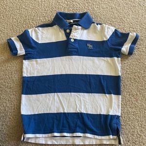 SOLD Abercrombie shirt, size small, navy & white stripe